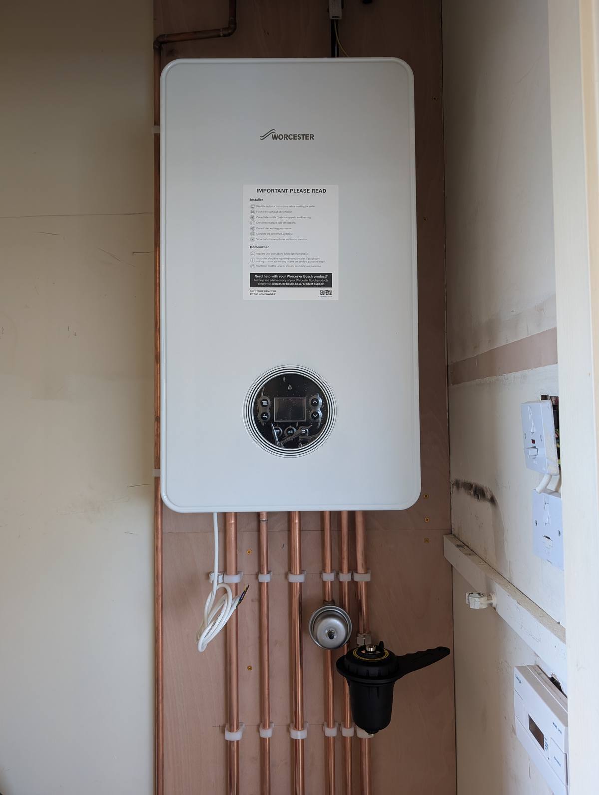 Worcester Bosch combi boiler installation Oswestry